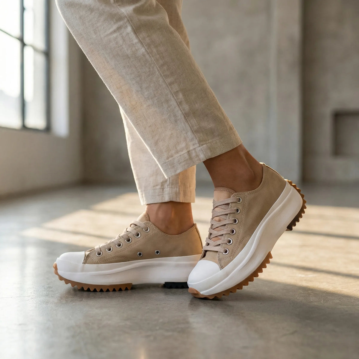 Plateau-sneaker met vetersluiting - Evelyn