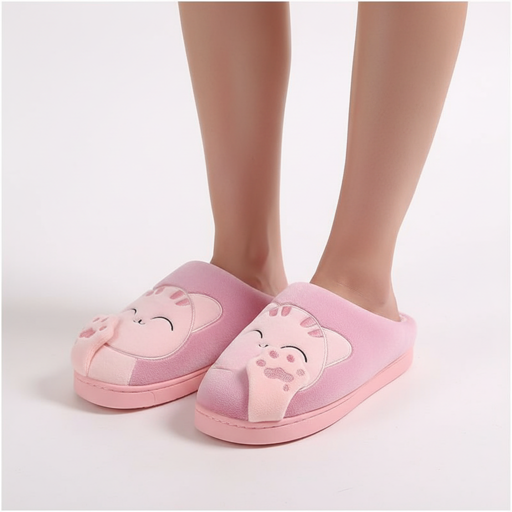 Pluche Warme Huizen Slippers - SnugPurr