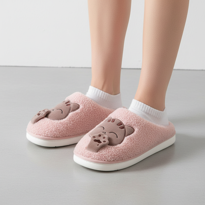 Pluche Warme Huizen Slippers - SnugPurr
