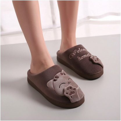 Pluche Warme Huizen Slippers - SnugPurr
