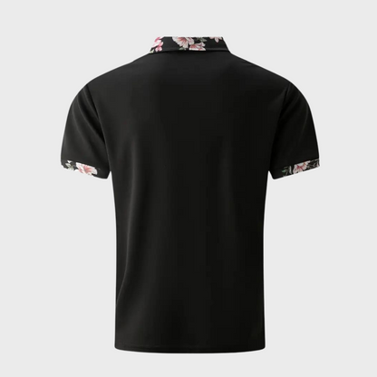 Heren Polo met Subtiele Print - Noah