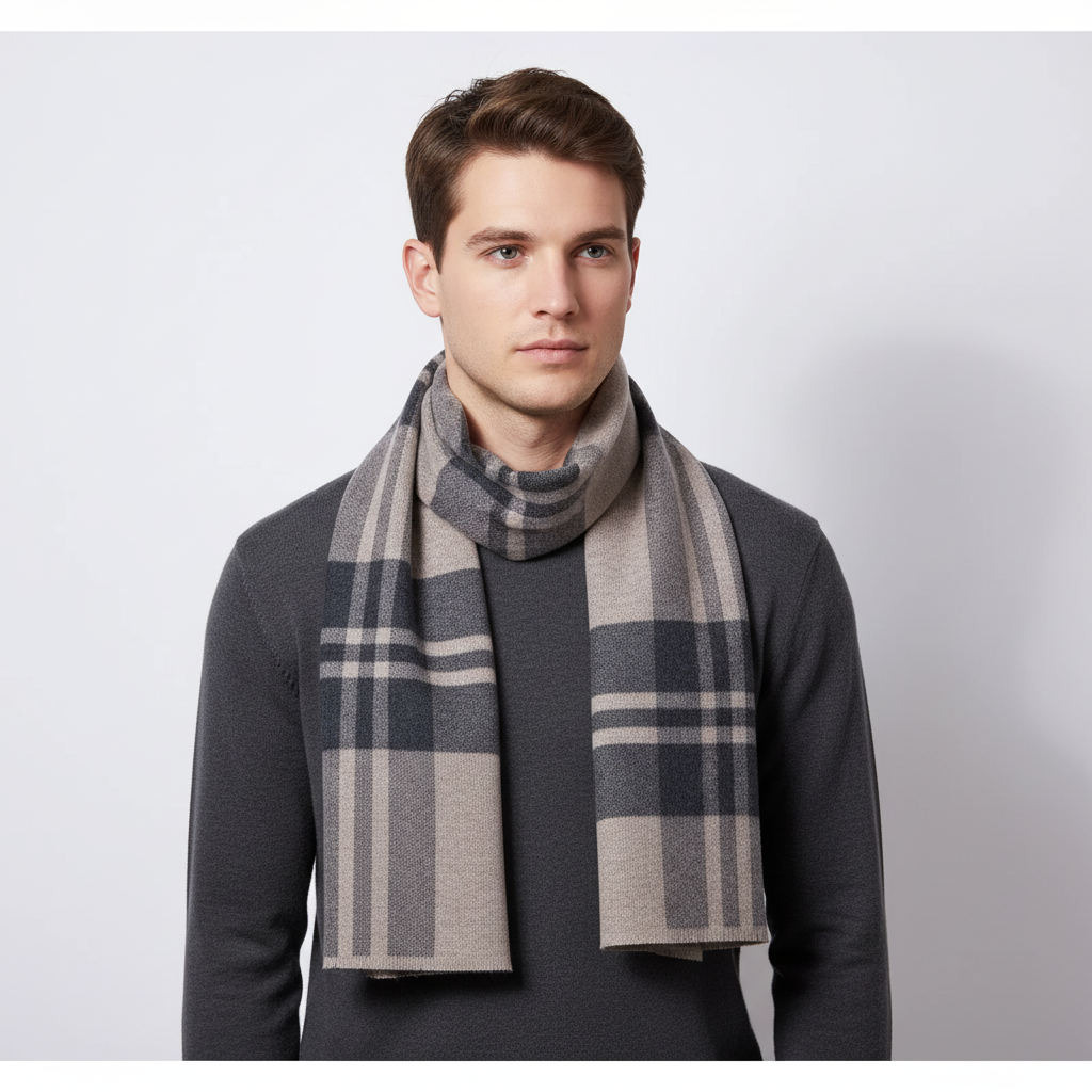Reine Wolken Fluffy Heren Sjaal - WrapNoble