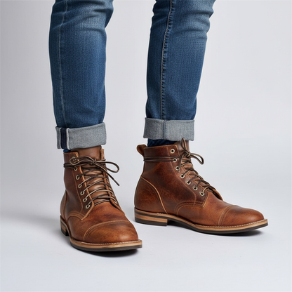 Retro-Leren Schoenen Voor Heren - Leonard