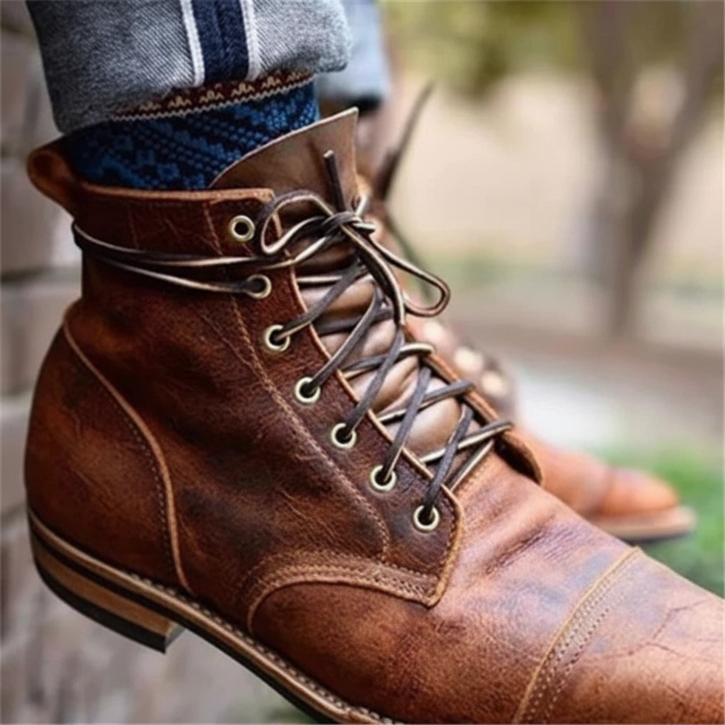 Retro-Leren Schoenen Voor Heren - Leonard
