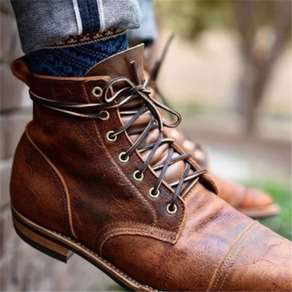 Retro-Leren Schoenen Voor Heren - Leonard