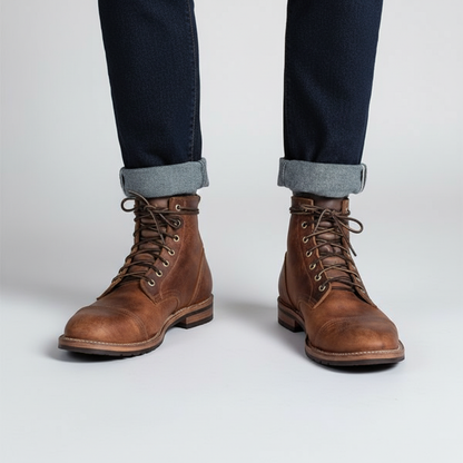Retro-Leren Schoenen Voor Heren - Leonard