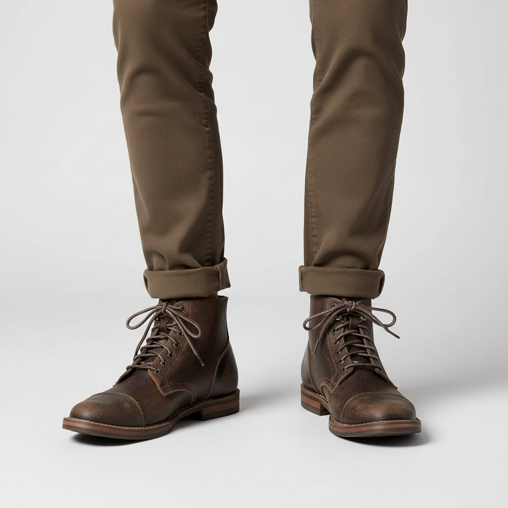 Retro-Leren Schoenen Voor Heren - Leonard