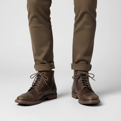 Retro-Leren Schoenen Voor Heren - Leonard