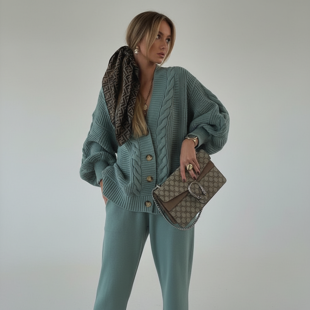 Rippenstrik Cardigan Met Knopsluiting - Naomi