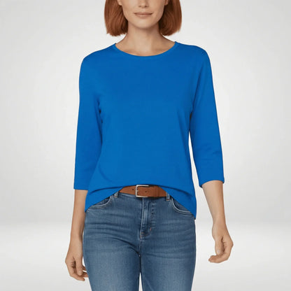 Rondhals-T-shirt met driekwartmouwen - Lucienne