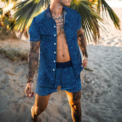 Men Beach Fashion Polo & Shorts