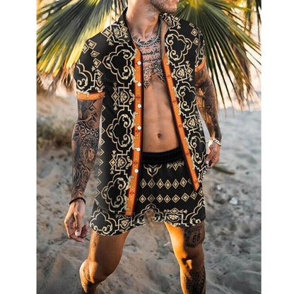 Men Beach Fashion Polo & Shorts