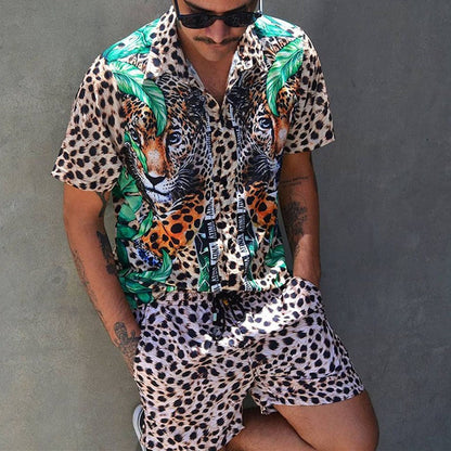 Men Beach Fashion Polo & Shorts