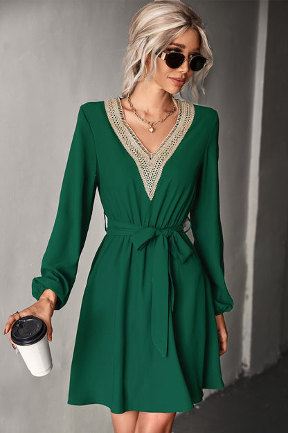Elegant Lace Stitching Dress