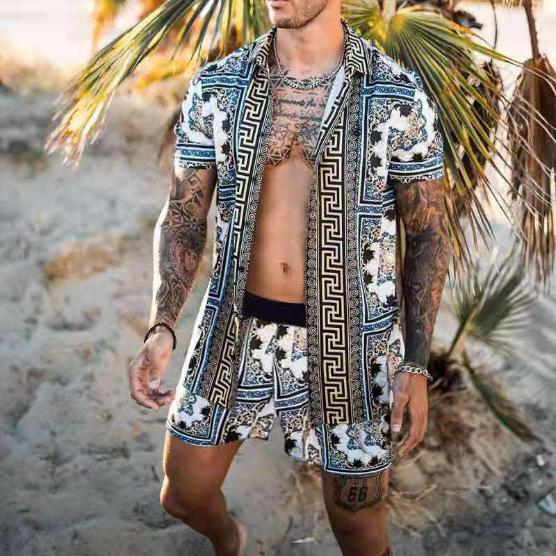 Men Beach Fashion Polo & Shorts