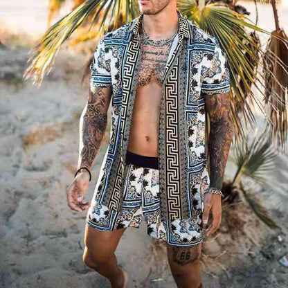 Men Beach Fashion Polo & Shorts