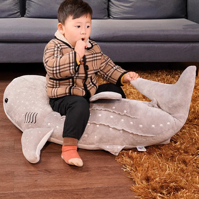 Knuffeldier walvishaai XXL van zacht pluche voor kinderen en volwassenen – Lumo
