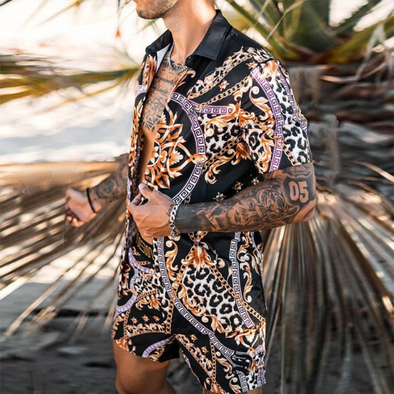Men Beach Fashion Polo & Shorts