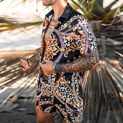 Men Beach Fashion Polo & Shorts