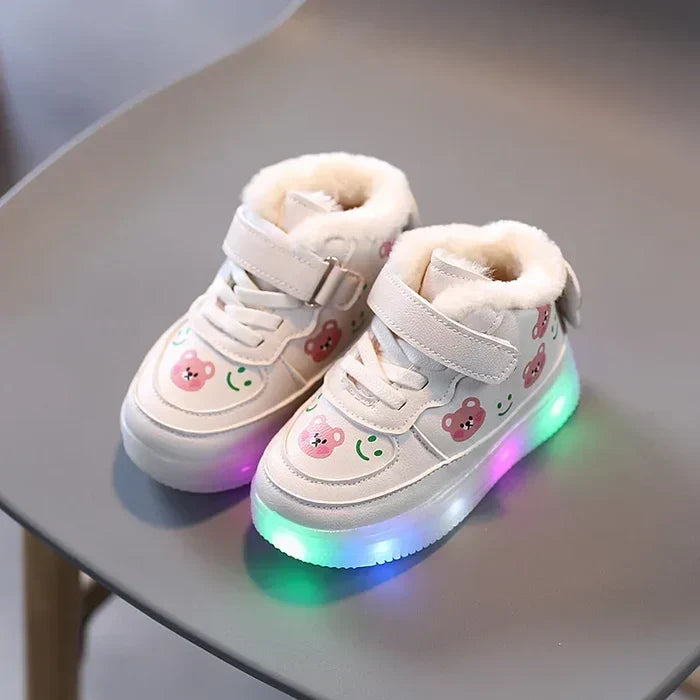 Herfstverlichte kinder-LED-sneakers met comfortzool – HerbstGlimmerStep