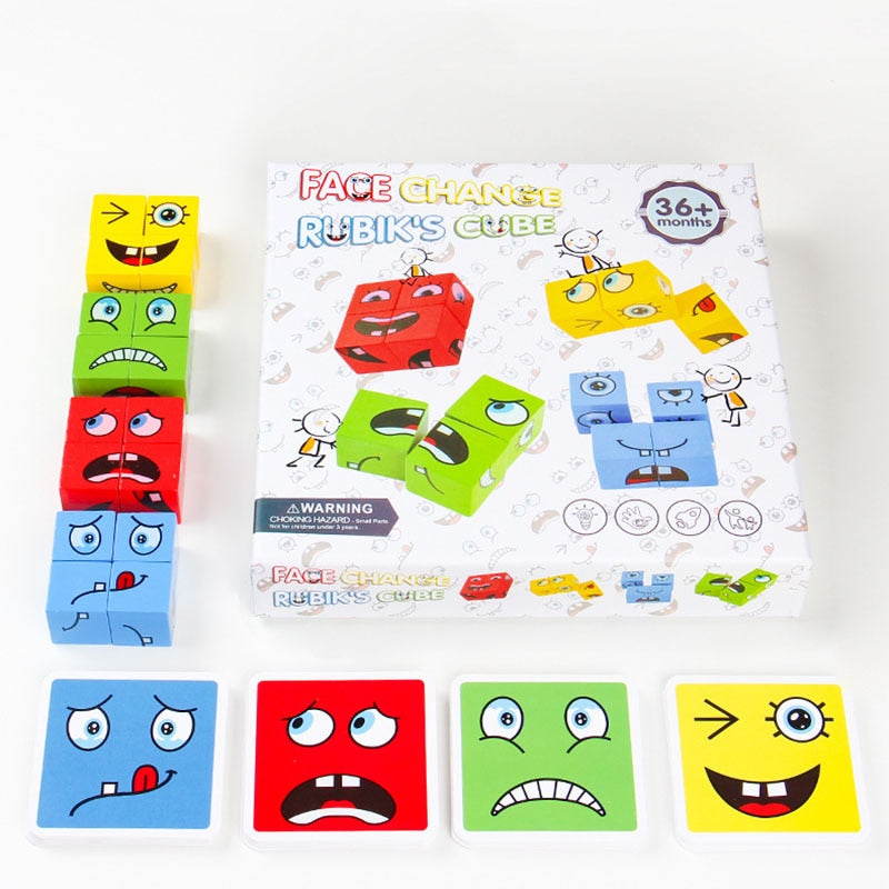 Interactief bouwspel met gezichtsuitdrukkingen voor kinderen – MimikMatch