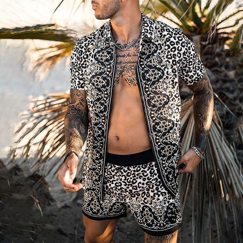 Men Beach Fashion Polo & Shorts
