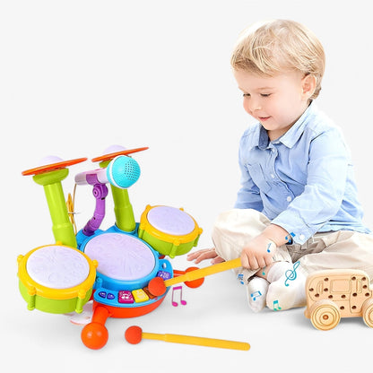 Interactief leer-drumstel met microfoon voor peuters – RhythmusSpaß Mini