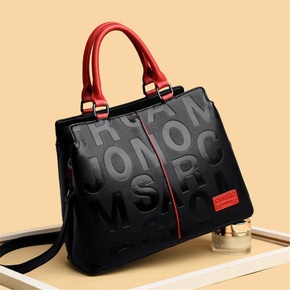 Ladies Quality Leather Letter Shoulder Bags