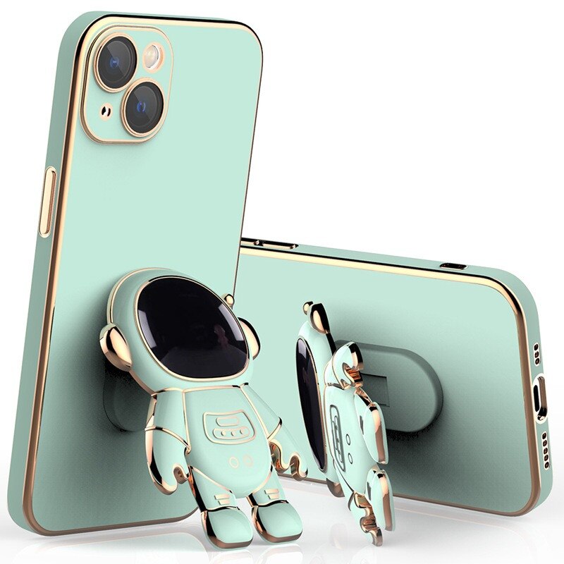 Astronaut Phone Case For iPhone 13 12 Mini 11 Pro XS Max X XR 6 6S 7 8 Plus SE2 13 Luxury Square Soft Cover