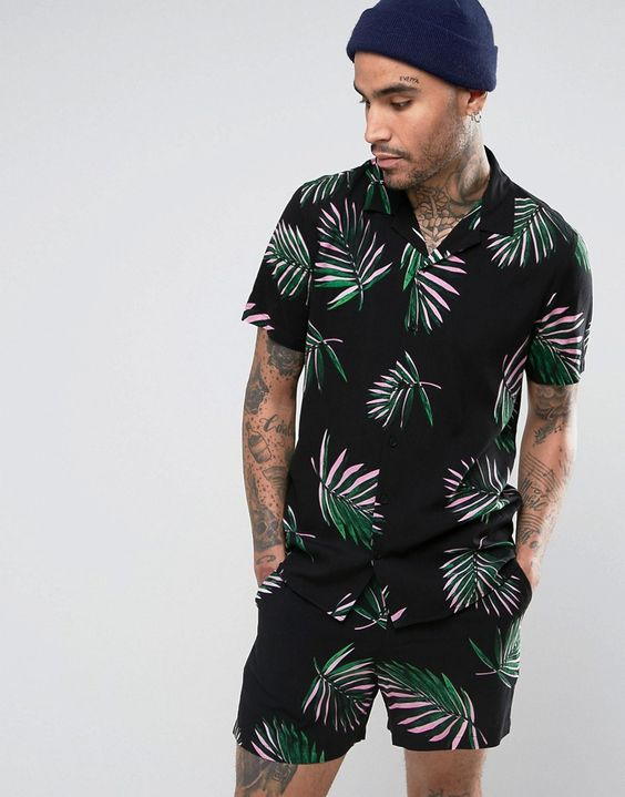 Men Beach Fashion Polo & Shorts