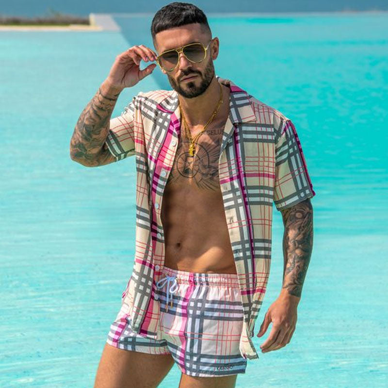 Men Beach Fashion Polo & Shorts