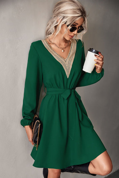 Elegant Lace Stitching Dress