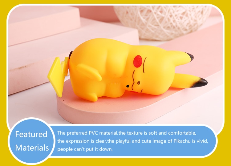 Pokemon Pikachu Night Light Glowing Children Toy Pokemon Pikachu Cute Bedside Lamp Children's Birthday Christmas Present