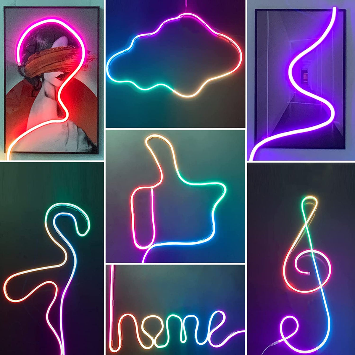 LED Neon Light with WIFI Neon Rope Light DIY Light Bar APP Control Music Sync TV Backlight Game Living Room Bedroom Decoration