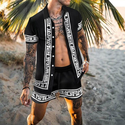 Men Beach Fashion Polo & Shorts
