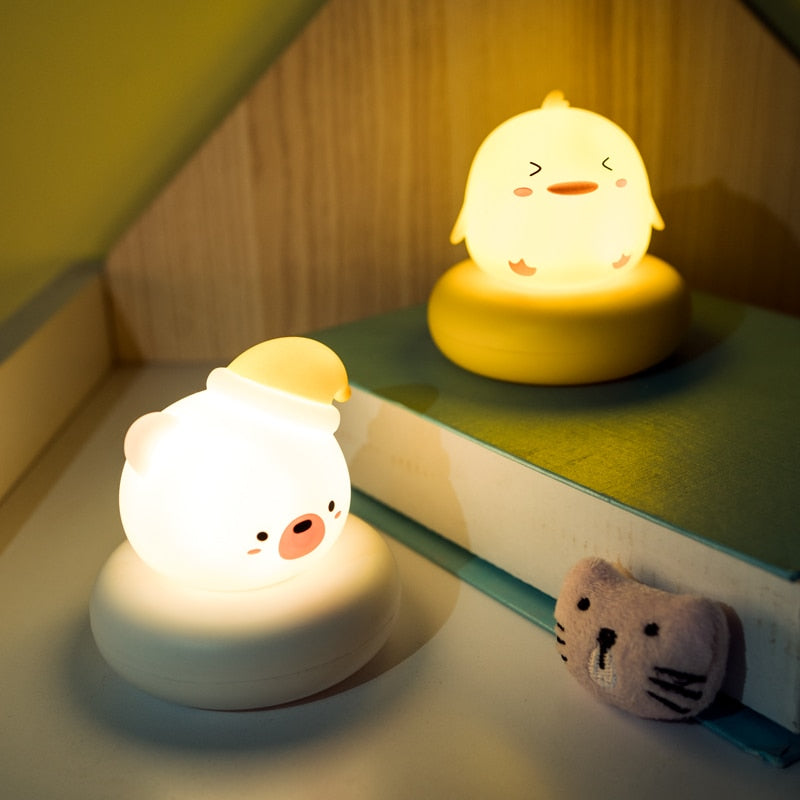 Cute Rabbit Cat Duck Bear Night Light