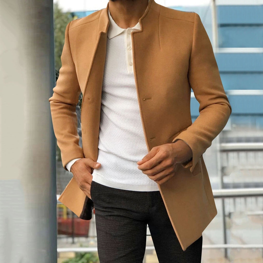 Heren Herfst-/Winterjas van Tweed – Lazaro