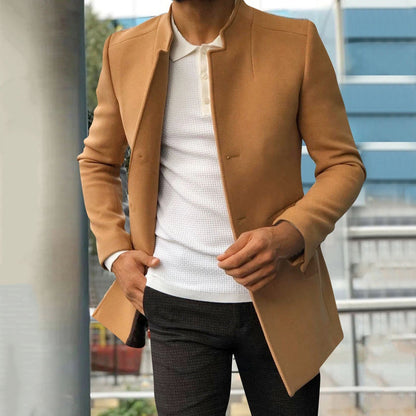 Heren Herfst-/Winterjas van Tweed – Lazaro