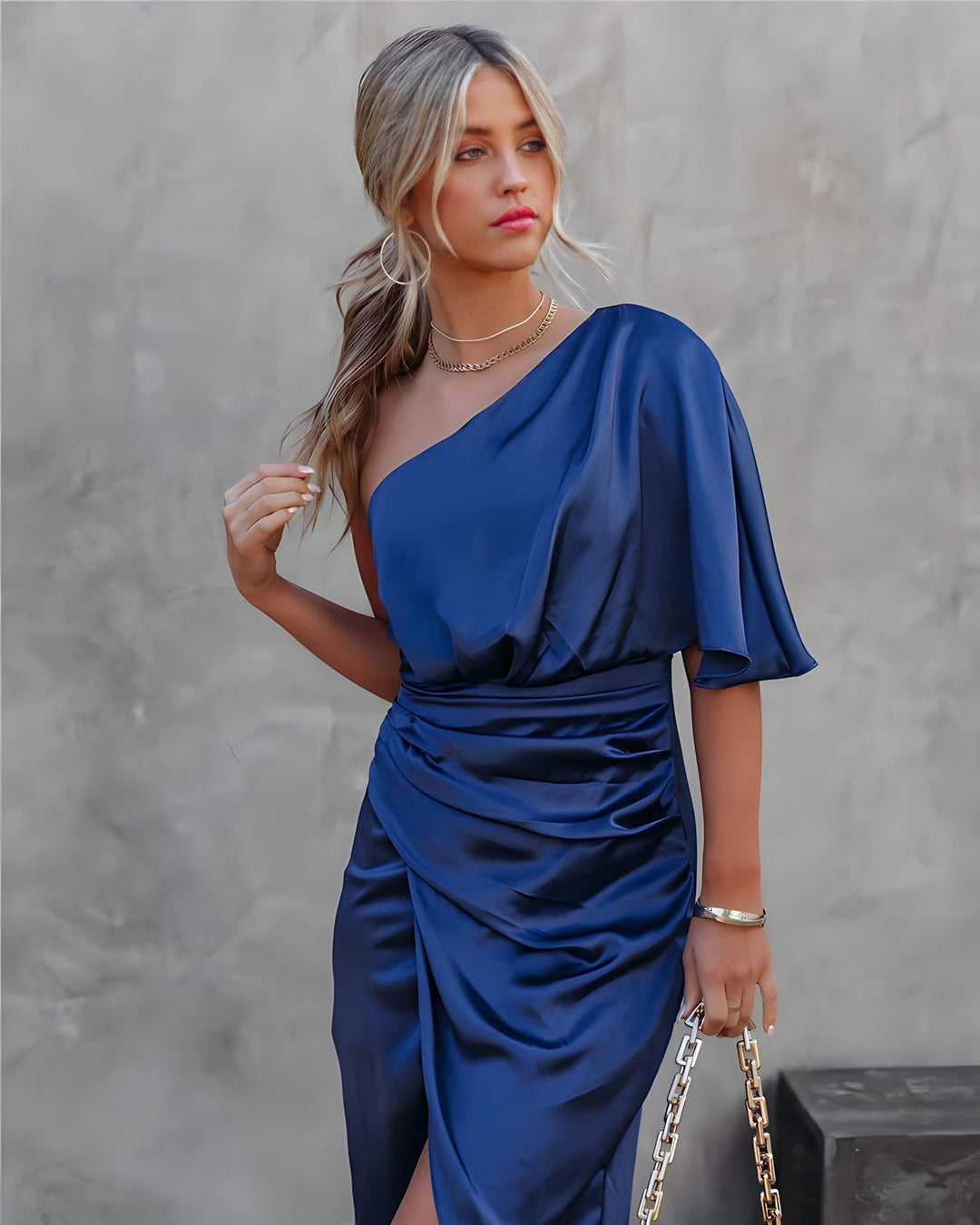 Cocktailjurk met Eén Schouder - Valeria