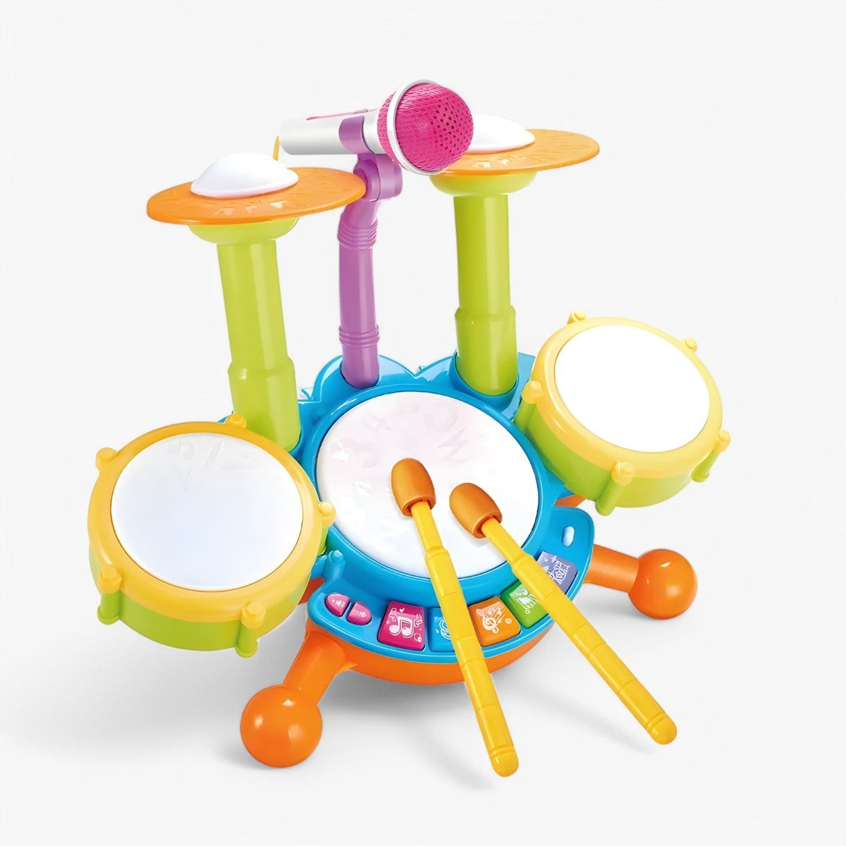 Interactief leer-drumstel met microfoon voor peuters – RhythmusSpaß Mini