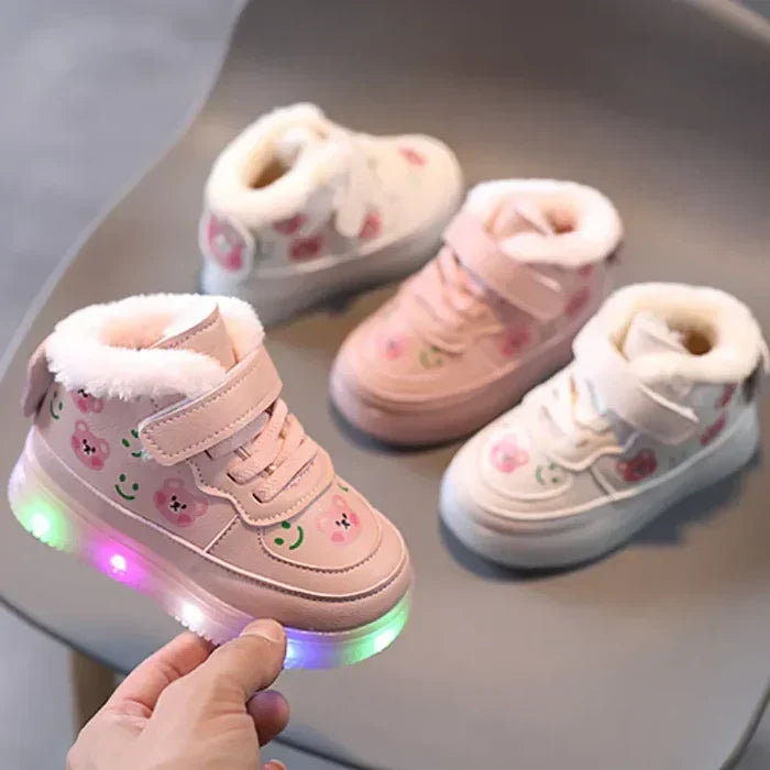 Herfstverlichte kinder-LED-sneakers met comfortzool – HerbstGlimmerStep