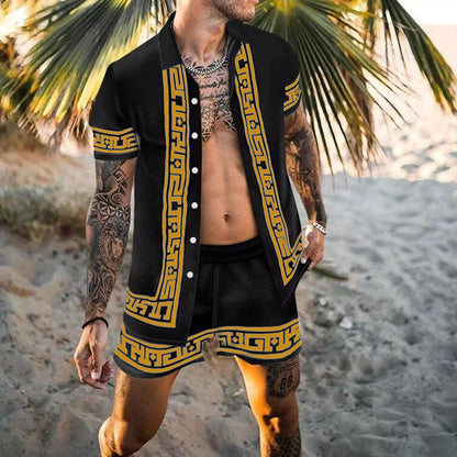 Men Beach Fashion Polo & Shorts