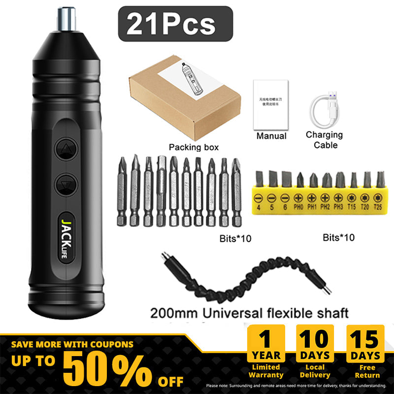 Portable Mini Electric Screwdriver Smart Cordless Automatic Screwdriver Multi-function Bits Portable Power Tools Set