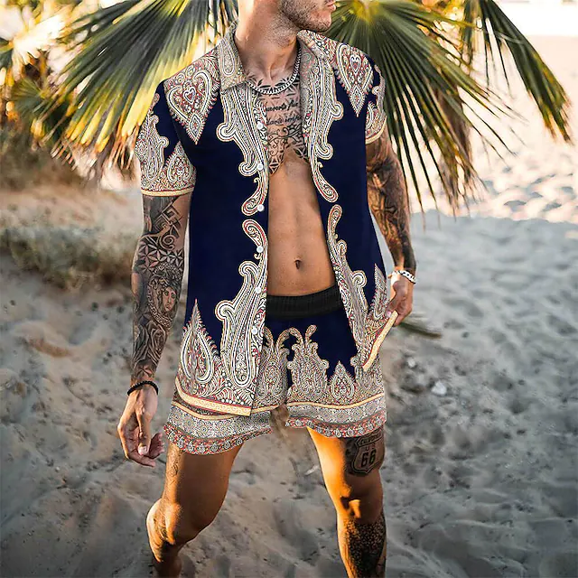Men Beach Fashion Polo & Shorts