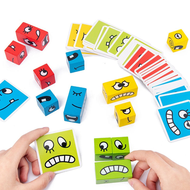 Interactief bouwspel met gezichtsuitdrukkingen voor kinderen – MimikMatch