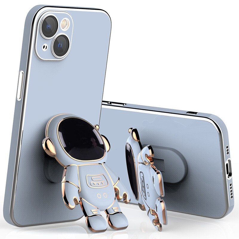 Astronaut Phone Case For iPhone 13 12 Mini 11 Pro XS Max X XR 6 6S 7 8 Plus SE2 13 Luxury Square Soft Cover