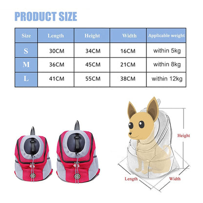 Pet Dog Carrier Bag Travel Backpack