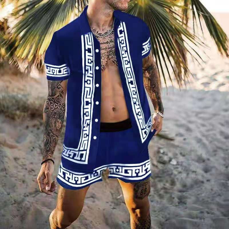 Men Beach Fashion Polo & Shorts