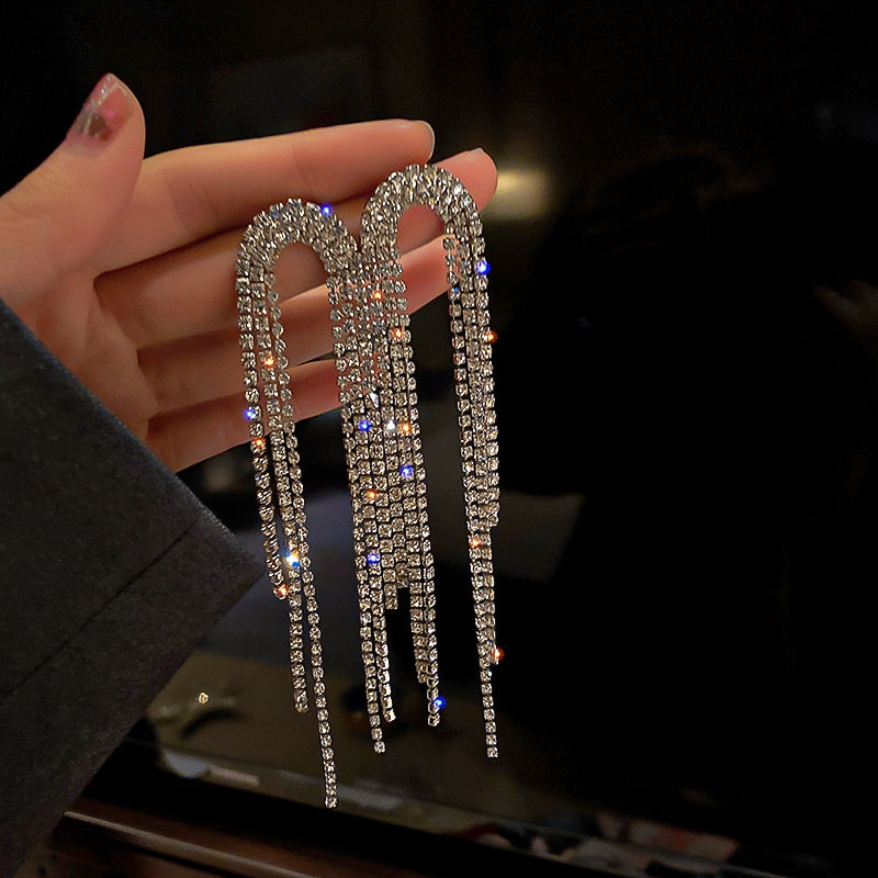 Korean Tassel Long Fashion Earrings