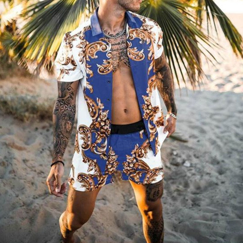 Men Beach Fashion Polo & Shorts